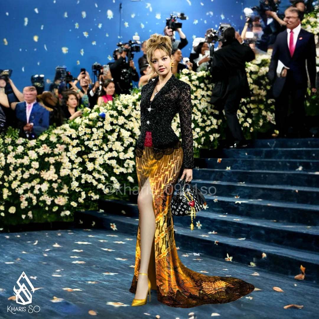 Dân tình rộn ràng "chế ảnh" cho bộ cánh của Lisa tại Met Gala 2025 - Ảnh 8. Dân tình rộn ràng "chế ảnh" cho bộ cánh của Lisa tại Met Gala 2025 - Ảnh 8.