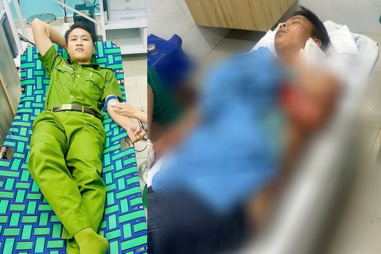 Thượng úy công an kịp thời cứu người chồng bị vợ đâm nguy kịch trong đêm - Ảnh 2. Thượng úy công an kịp thời cứu người chồng bị vợ đâm nguy kịch trong đêm - Ảnh 2.