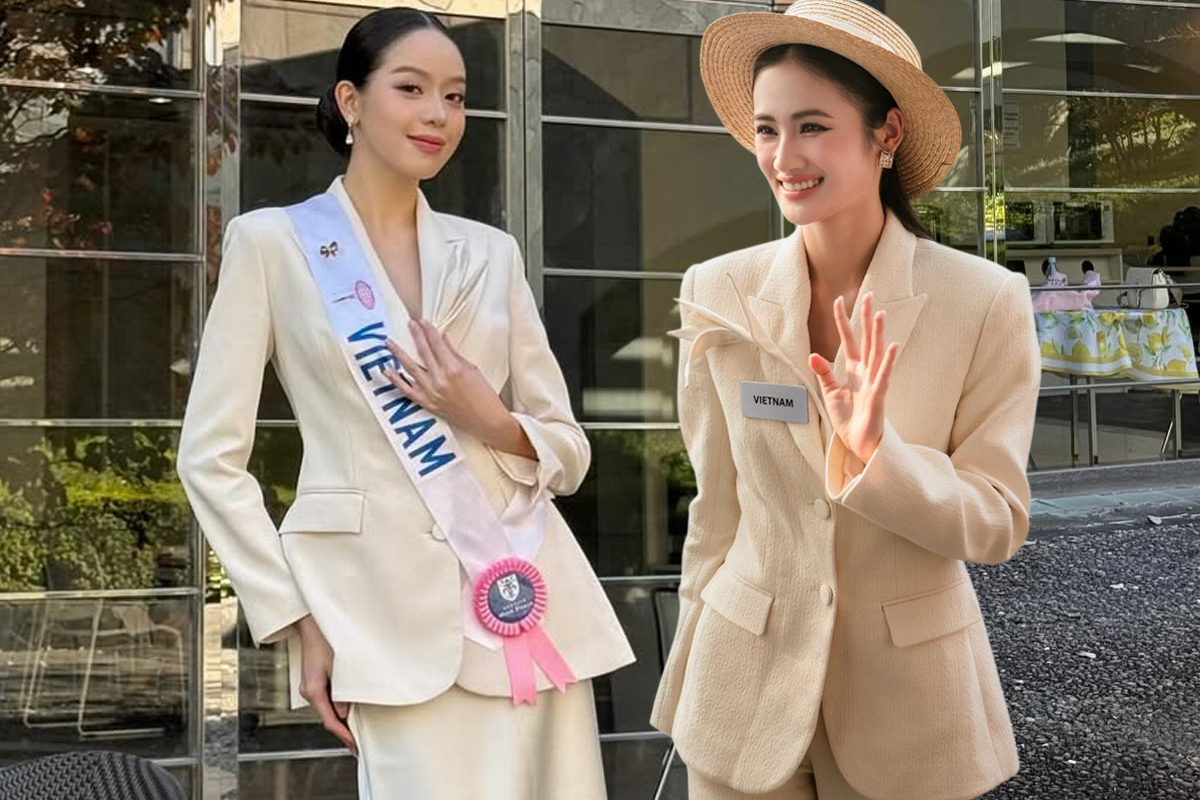 Ý Nhi xin vía Hoa hậu Thanh Thủy, diện cùng 1 thiết kế khi chinh chiến quốc tế - Ảnh 1. Ý Nhi xin vía Hoa hậu Thanh Thủy, diện cùng 1 thiết kế khi chinh chiến quốc tế - Ảnh 1.