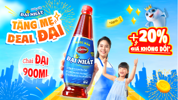 Nước mắm Đại Nhất - Tặng mẹ deal đại, thêm 20% giá không đổi - Ảnh 1. Nước mắm Đại Nhất - Tặng mẹ deal đại, thêm 20% giá không đổi - Ảnh 1.