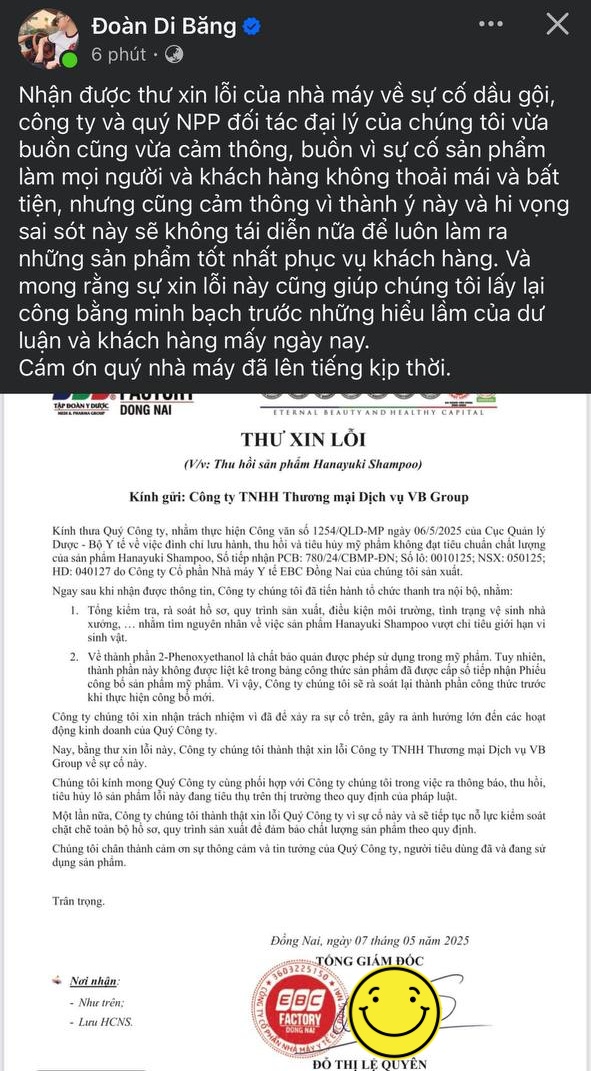 Toàn cảnh vụ sản phẩm Đoàn Di Băng bị tiêu hủy, thu hồi liên tục: Vợ chồng Toàn cảnh vụ sản phẩm Đoàn Di Băng bị tiêu hủy, thu hồi liên tục: Vợ chồng