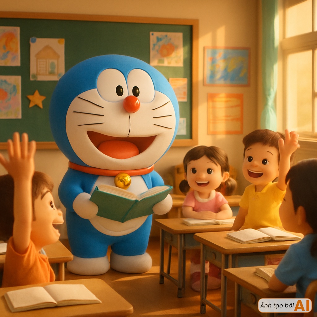 Một ngày đẹp trời, Doraemon "bỏ" Nobita đi làm thầy giáo- Ảnh 1. Một ngày đẹp trời, Doraemon "bỏ" Nobita đi làm thầy giáo- Ảnh 1.