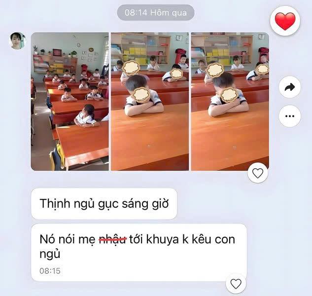 Cậu bé đi học mà toàn ngủ gật, cô giáo Cậu bé đi học mà toàn ngủ gật, cô giáo