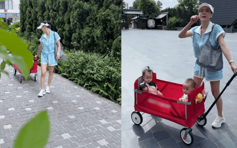 Chiếc xe kéo của Jimmy-Jenny bất ngờ chiếm spotlight trong clip của mẹ Phương Oanh, hội mẹ bỉm đổ xô tìm mua, ngỡ ngàng với mức giá- Ảnh 2. Chiếc xe kéo của Jimmy-Jenny bất ngờ chiếm spotlight trong clip của mẹ Phương Oanh, hội mẹ bỉm đổ xô tìm mua, ngỡ ngàng với mức giá- Ảnh 2.