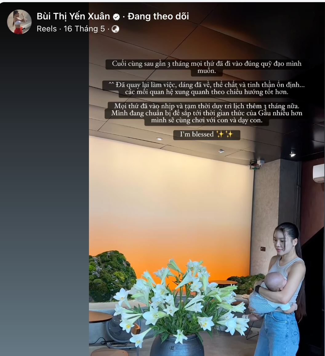 Yến Xuân - vợ Lâm Tây khoe vóc dáng sexy nhưng bất ngờ có dấu hiệu trầm cảm sau sinh, lộ tình hình mới nhất- Ảnh 1. Yến Xuân - vợ Lâm Tây khoe vóc dáng sexy nhưng bất ngờ có dấu hiệu trầm cảm sau sinh, lộ tình hình mới nhất- Ảnh 1.