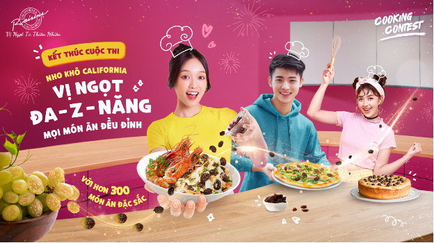 Hơn 300 món ăn sáng tạo tạm khép lại hành trình đầy cảm hứng của Nho Khô California - Ảnh 1. Hơn 300 món ăn sáng tạo tạm khép lại hành trình đầy cảm hứng của Nho Khô California - Ảnh 1.