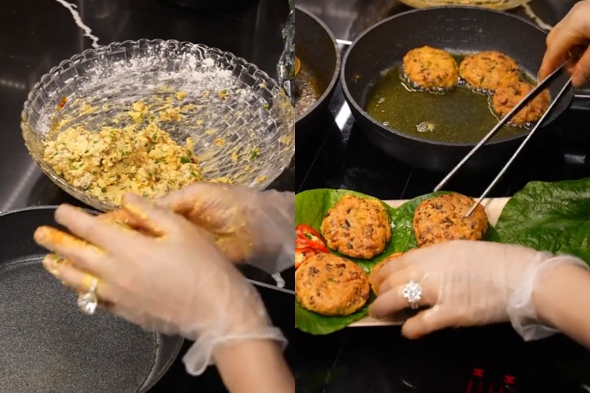 Phú bà đeo 6 chiếc nhẫn kim cương khi nấu ăn, chẳng ngại bẩn nhờ một món "bảo bối" - Ảnh 3. Phú bà đeo 6 chiếc nhẫn kim cương khi nấu ăn, chẳng ngại bẩn nhờ một món "bảo bối" - Ảnh 3.