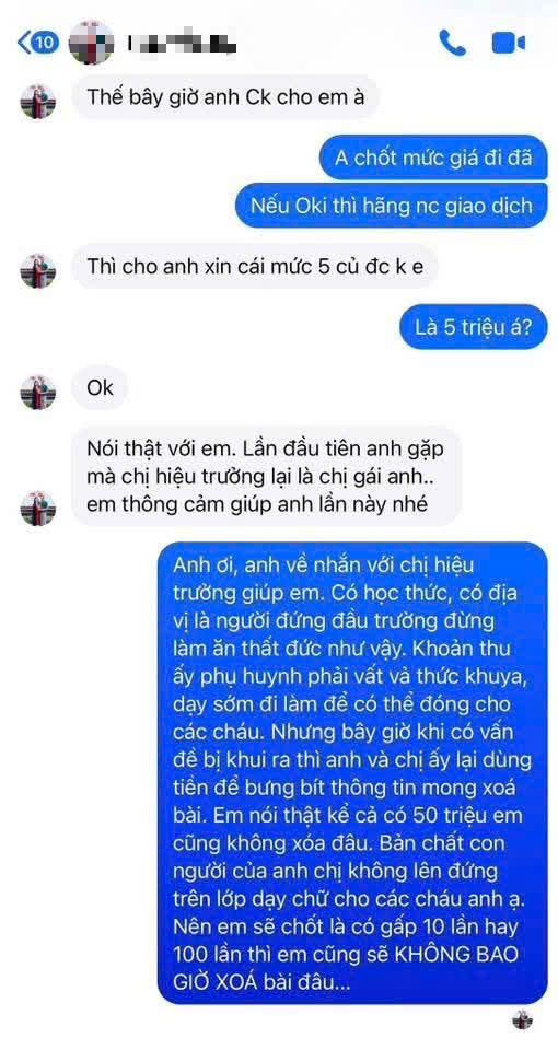 Vụ chi quỹ phụ huynh gần 200 triệu đồng: Xuất hiện tin nhắn gợi ý chi tiền gỡ thông tin- Ảnh 1. Vụ chi quỹ phụ huynh gần 200 triệu đồng: Xuất hiện tin nhắn gợi ý chi tiền gỡ thông tin- Ảnh 1.