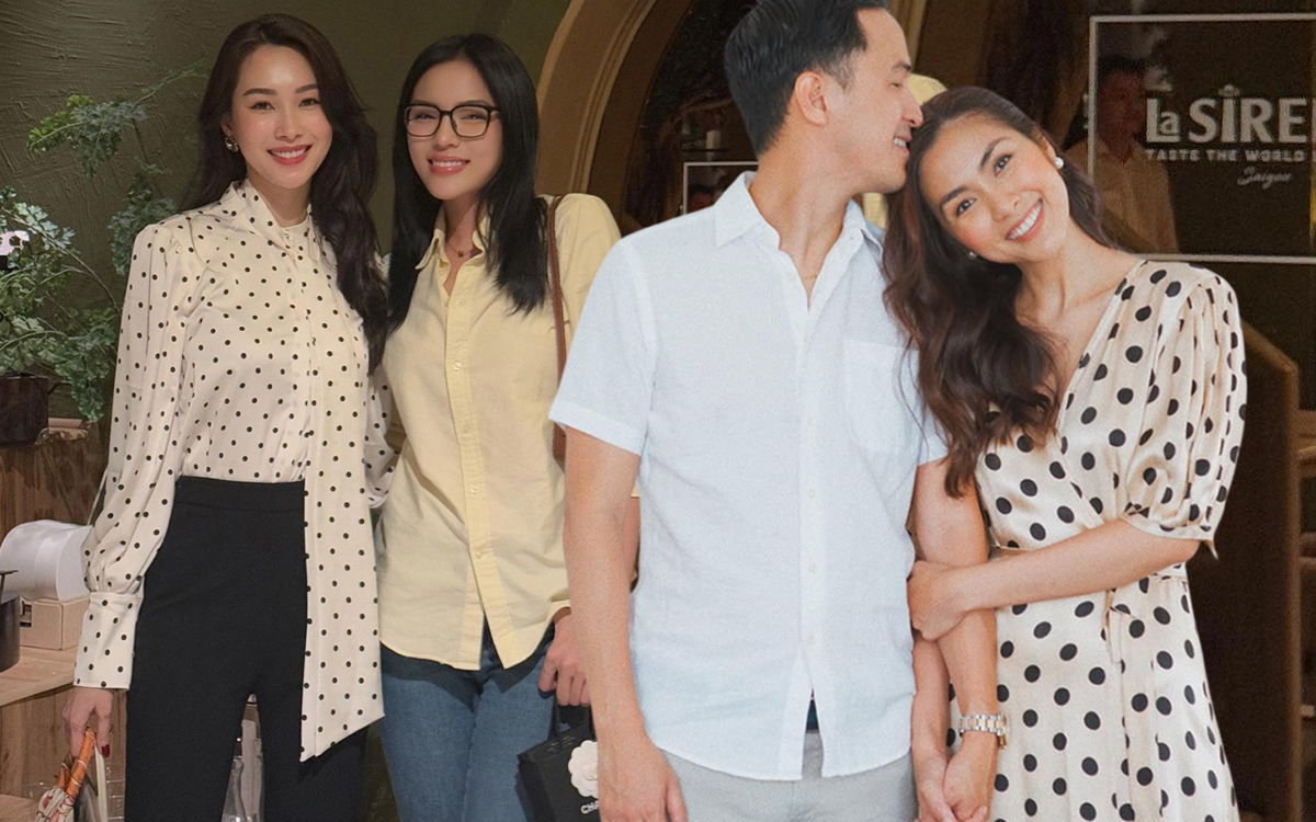 Hết Hà Tăng, tới dàn &quot;dâu hào môn&quot; nhiệt tình diện kiểu đồ không bao giờ lỗi mốt - Ảnh 1.