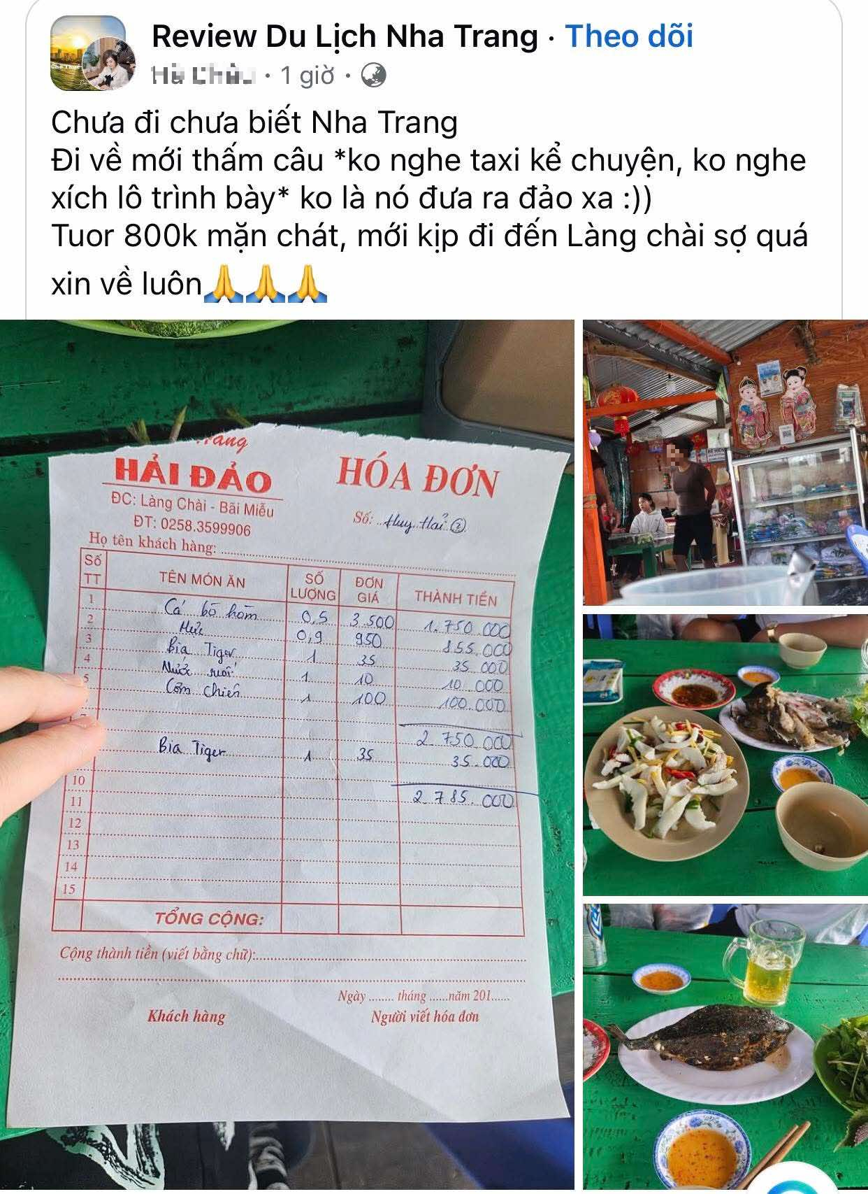 Mạng xã hội lại dậy sóng với hoá đơn thể hiện “cá bò hòm 3,5 triệu đồng/kg” ở Nha Trang- Ảnh 1. Mạng xã hội lại dậy sóng với hoá đơn thể hiện “cá bò hòm 3,5 triệu đồng/kg” ở Nha Trang- Ảnh 1.