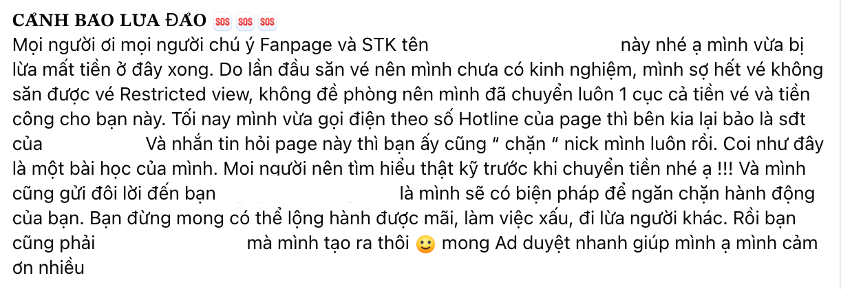 Vé concert BLACKPINK bị đội giá gấp 10 lần, cảnh báo lừa đảo tràn lan nhưng vẫn có người dính bẫy- Ảnh 8. Vé concert BLACKPINK bị đội giá gấp 10 lần, cảnh báo lừa đảo tràn lan nhưng vẫn có người dính bẫy- Ảnh 8.