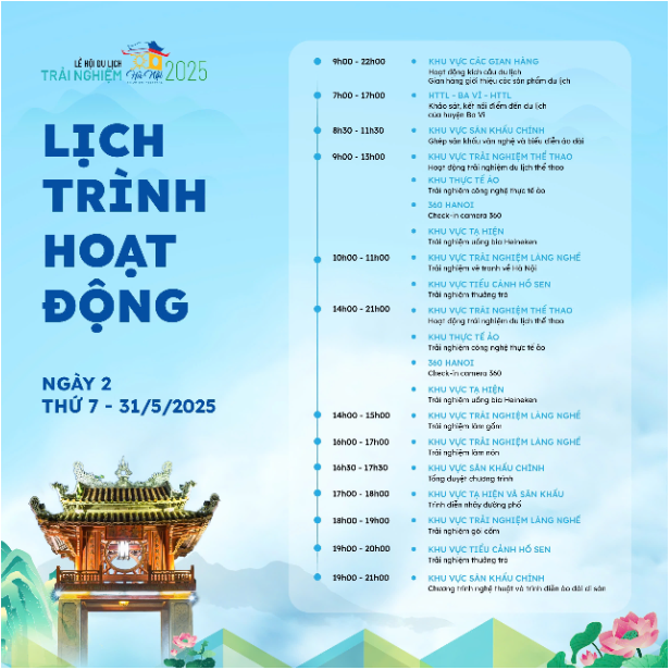Chương trình Lễ hội Du lịch Hà Nội năm 2025 - Ảnh 3. Chương trình Lễ hội Du lịch Hà Nội năm 2025 - Ảnh 3.