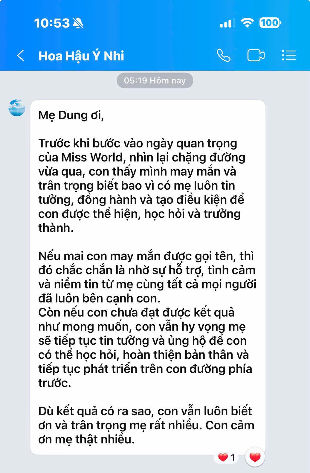 Chung kết Miss World: Hoa hậu Ý Nhi lộ diện trước giờ G, hé lộ tâm thư khiến khán giả lo lắng - Ảnh 3. Chung kết Miss World: Hoa hậu Ý Nhi lộ diện trước giờ G, hé lộ tâm thư khiến khán giả lo lắng - Ảnh 3.