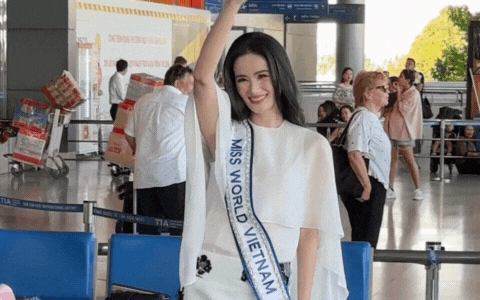 Hoa hậu Ý Nhi lên đường đến Miss World: Bạn trai vắng mặt, bật khóc nức nở khi nhìn thấy một mỹ nhân!- Ảnh 4. Hoa hậu Ý Nhi lên đường đến Miss World: Bạn trai vắng mặt, bật khóc nức nở khi nhìn thấy một mỹ nhân!- Ảnh 4.