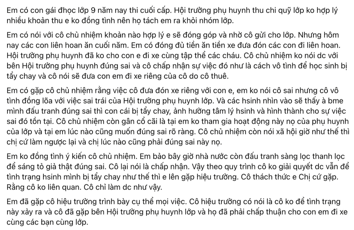 "Bêu" cả hình ảnh Hội trưởng hội PH lên mạng, bà mẹ Hà Nội bị chỉ trích: Chị có đúng cũng thành sai mất rồi! - Ảnh 2. "Bêu" cả hình ảnh Hội trưởng hội PH lên mạng, bà mẹ Hà Nội bị chỉ trích: Chị có đúng cũng thành sai mất rồi! - Ảnh 2.