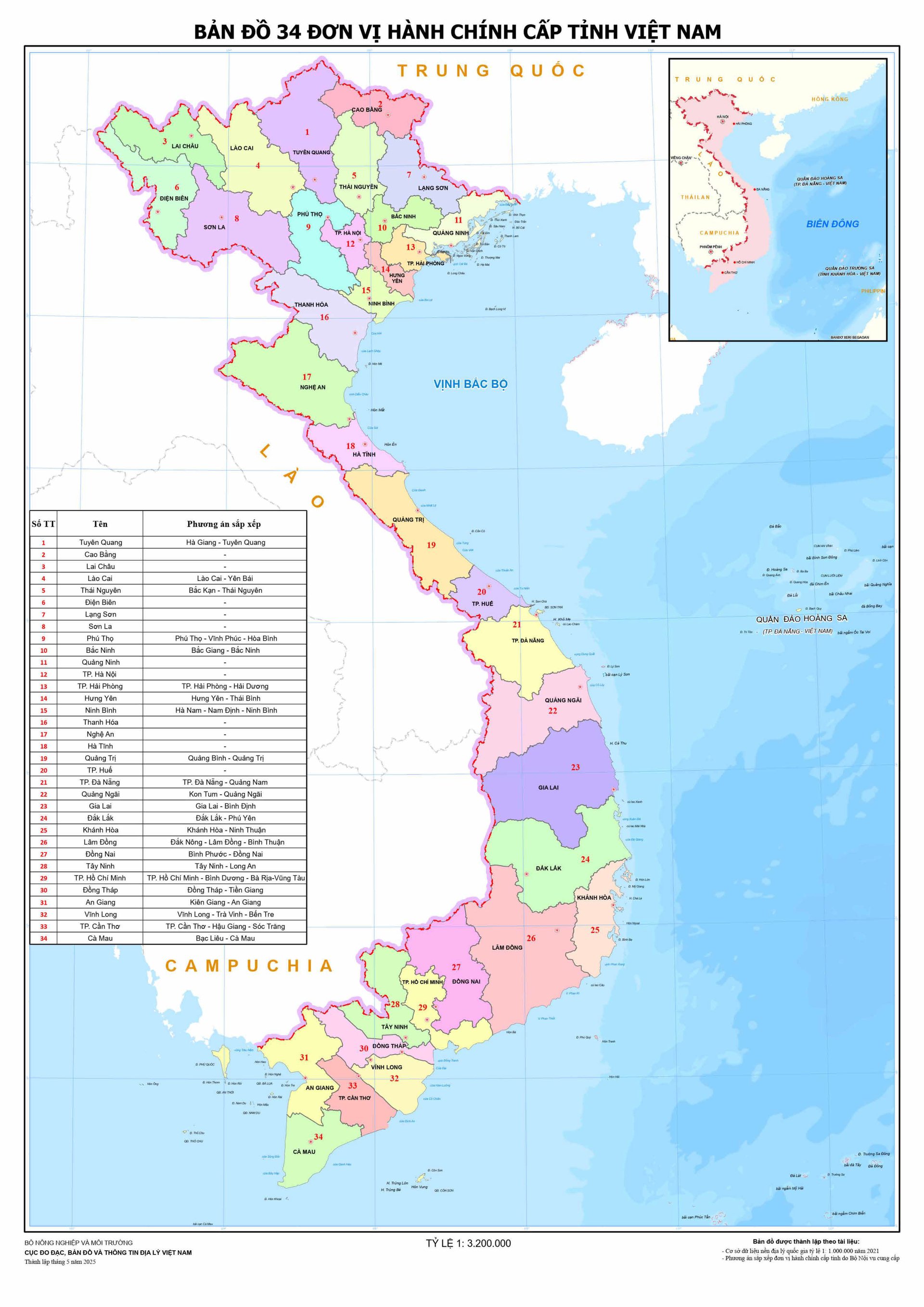 Bản đồ chi tiết 34 tỉnh, thành mới của Việt Nam - Ảnh 1. Bản đồ chi tiết 34 tỉnh, thành mới của Việt Nam - Ảnh 1.