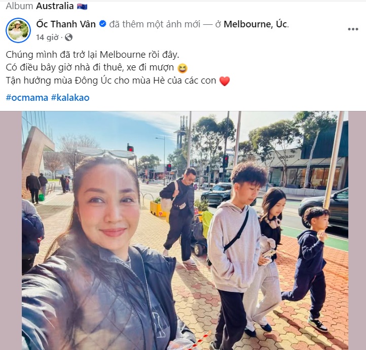 Nữ NSƯT bỏ Úc về nước, giờ quay lại phải thuê nhà, mượn xe- Ảnh 1. Nữ NSƯT bỏ Úc về nước, giờ quay lại phải thuê nhà, mượn xe- Ảnh 1.