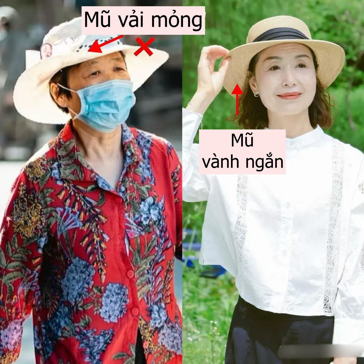 Lời khuyên cho phụ nữ trung niên: 3 kiểu mũ "dù có cho cũng đừng đội" vì vừa rẻ tiền vừa không chống nắng! - Ảnh 10. Lời khuyên cho phụ nữ trung niên: 3 kiểu mũ "dù có cho cũng đừng đội" vì vừa rẻ tiền vừa không chống nắng! - Ảnh 10.