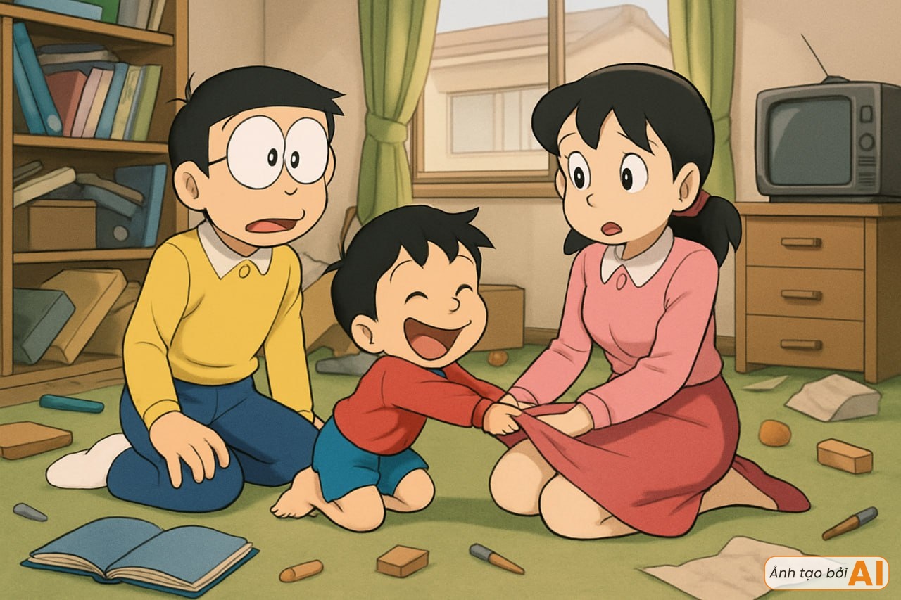 Xuyên đến tương lai nhìn cảnh Nobita và Shizuka bất lực khi trông con trong kỳ nghỉ hè, phải nhờ đến nhân vật đặc biệt để hỗ trợ- Ảnh 4. Xuyên đến tương lai nhìn cảnh Nobita và Shizuka bất lực khi trông con trong kỳ nghỉ hè, phải nhờ đến nhân vật đặc biệt để hỗ trợ- Ảnh 4.