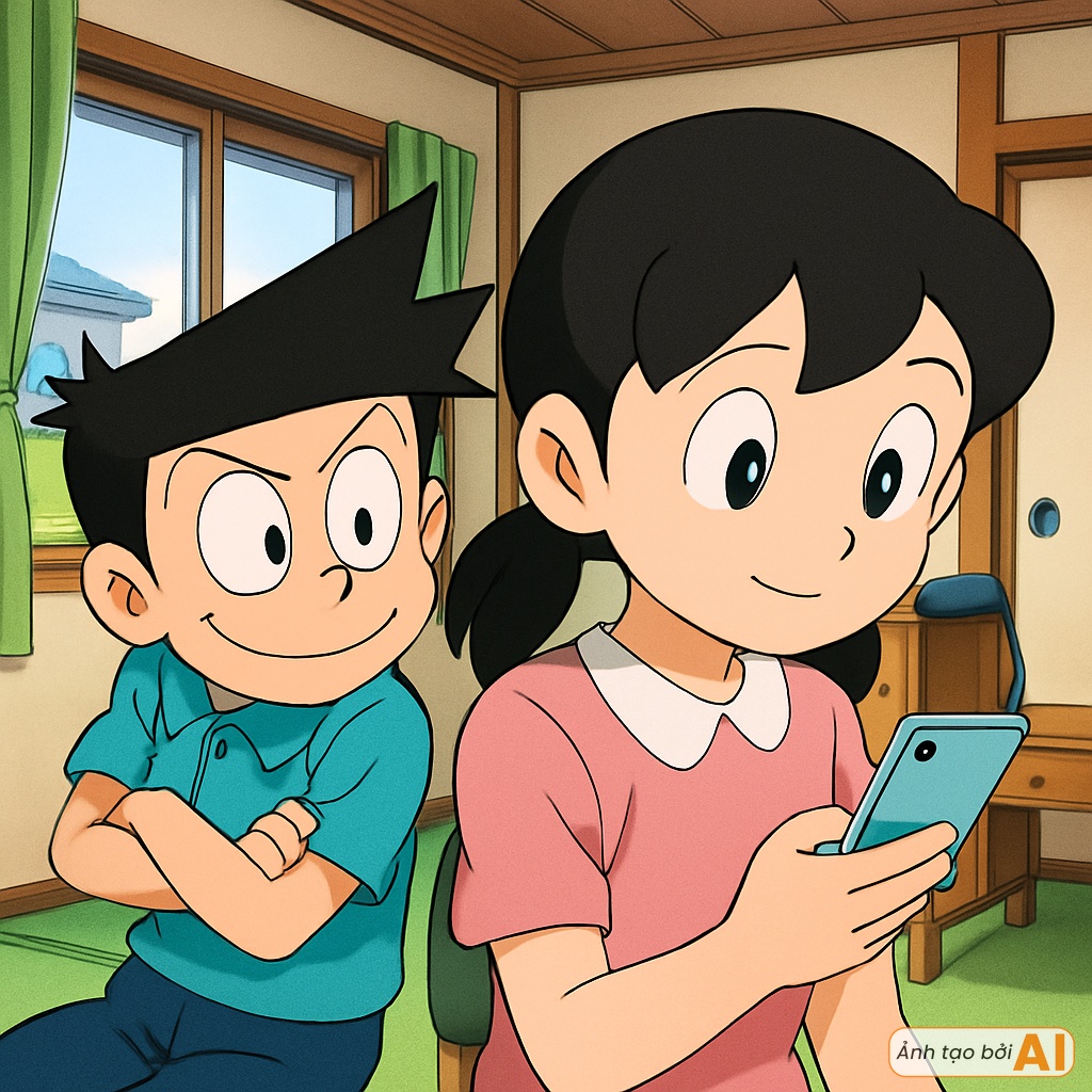Nếu nhóm bạn Doraemon tham gia "thử thách không dùng điện thoại 24h": Một người bỏ cuộc sau 5 phút, Jaian thì làm mèo ú tức điên!- Ảnh 5. Nếu nhóm bạn Doraemon tham gia "thử thách không dùng điện thoại 24h": Một người bỏ cuộc sau 5 phút, Jaian thì làm mèo ú tức điên!- Ảnh 5.