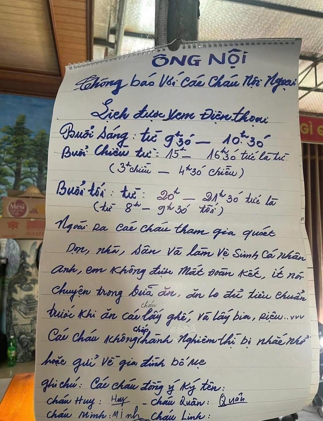 Nóng nhất MXH hôm nay: Ông nội thông báo quy định cho Nóng nhất MXH hôm nay: Ông nội thông báo quy định cho