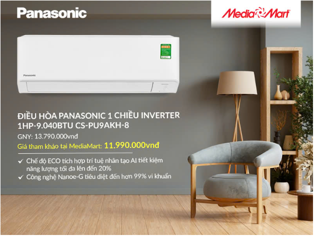 Top 5 điều hoà Panasonic thông minh tiết kiệm điện đáng mua bậc nhất hè 2025 - Ảnh 1. Top 5 điều hoà Panasonic thông minh tiết kiệm điện đáng mua bậc nhất hè 2025 - Ảnh 1.