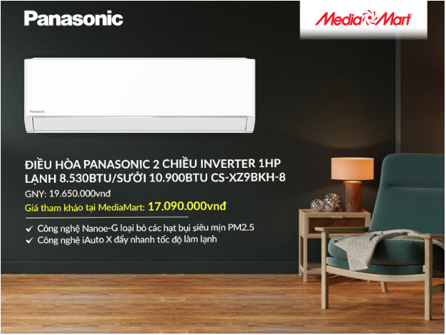 Top 5 điều hoà Panasonic thông minh tiết kiệm điện đáng mua bậc nhất hè 2025 - Ảnh 4. Top 5 điều hoà Panasonic thông minh tiết kiệm điện đáng mua bậc nhất hè 2025 - Ảnh 4.