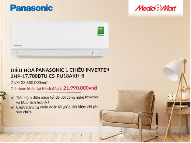 Top 5 điều hoà Panasonic thông minh tiết kiệm điện đáng mua bậc nhất hè 2025 - Ảnh 5. Top 5 điều hoà Panasonic thông minh tiết kiệm điện đáng mua bậc nhất hè 2025 - Ảnh 5.