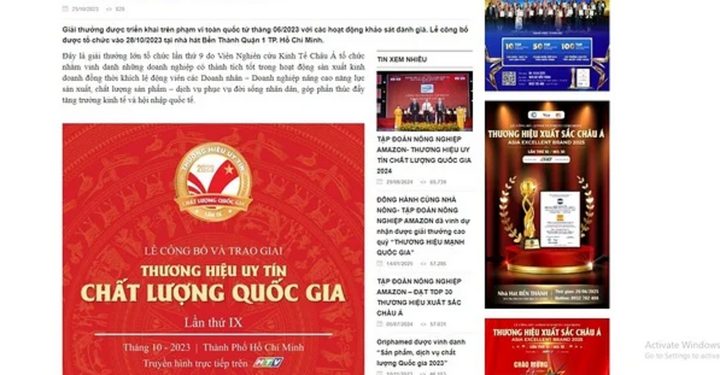 Doanh nghiệp Hải Sen bán hàng giả vẫn được vinh danh: Đơn vị trao giải nói gì? - Ảnh 2.