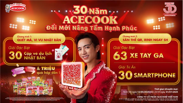 Bùng nổ sự kiện trao giải chương trình 30 Năm Acecook - Ảnh 1. Bùng nổ sự kiện trao giải chương trình 30 Năm Acecook - Ảnh 1.