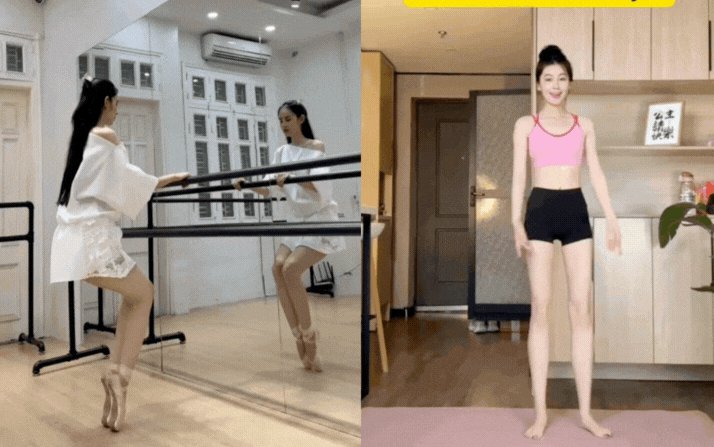 Học theo cô dâu hào môn Hương Liên, động tác nhún chân siết mỡ bắp đùi, giảm mỡ bụng ngay tại nhà