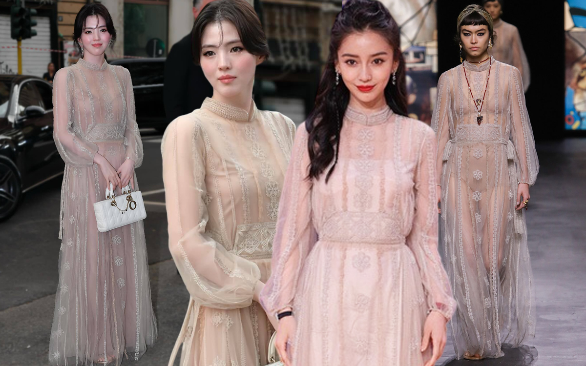 Han So Hee vẫn bị Dior "phân biệt đối xử", diện váy cũ từ 4 năm trước Angelababy từng mặc - Ảnh 1. Han So Hee vẫn bị Dior "phân biệt đối xử", diện váy cũ từ 4 năm trước Angelababy từng mặc - Ảnh 1.
