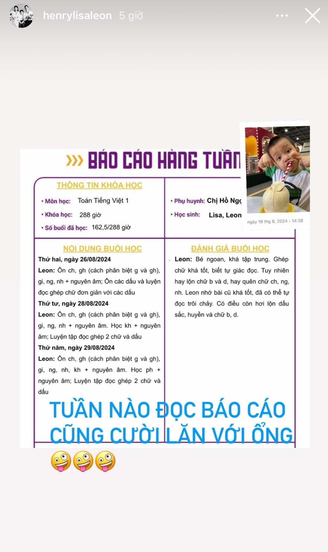 "Bắt quả tang" Hồ Ngọc Hà đang buôn chuyên học hành của Leon: Nghe cô kể mà cười ngất, nghĩ ngay đến điều này - Ảnh 2. "Bắt quả tang" Hồ Ngọc Hà đang buôn chuyên học hành của Leon: Nghe cô kể mà cười ngất, nghĩ ngay đến điều này - Ảnh 2.