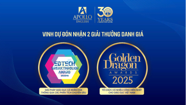 Apollo English – Đại diện Đông Nam Á duy nhất tỏa sáng tại EdTech Breakthrough Awards 2025 - Ảnh 1. Apollo English – Đại diện Đông Nam Á duy nhất tỏa sáng tại EdTech Breakthrough Awards 2025 - Ảnh 1.