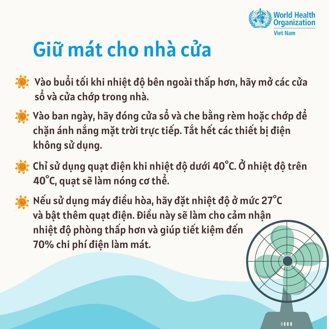 Lưu ý quan trọng của WHO để bảo vệ sức khỏe trong thời tiết nắng nóng - Ảnh 1. Lưu ý quan trọng của WHO để bảo vệ sức khỏe trong thời tiết nắng nóng - Ảnh 1.
