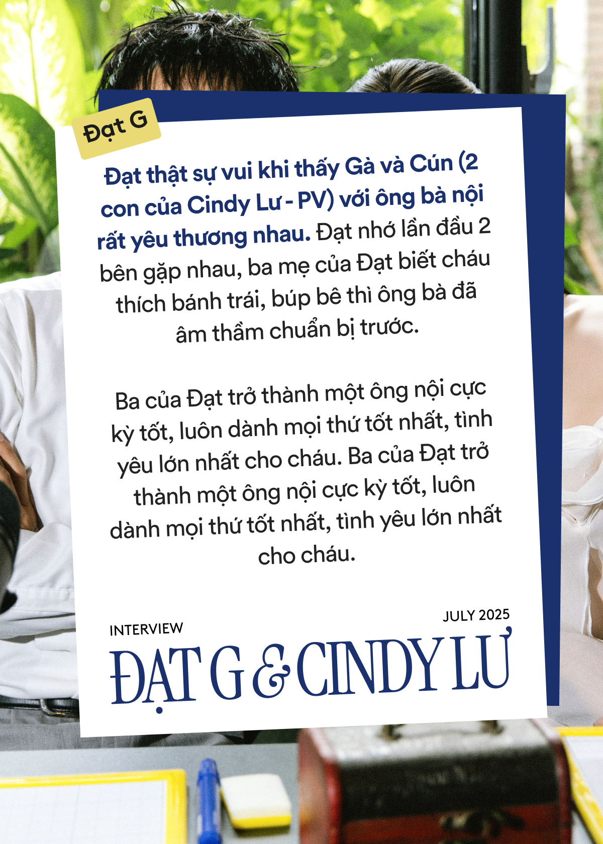 Đạt G và Cindy Lư trước thềm lễ cưới: "Nếu ngày trước Cindy bỏ bê con để đi hẹn hò thì cả hai không có hôm nay!" - Ảnh 3. Đạt G và Cindy Lư trước thềm lễ cưới: "Nếu ngày trước Cindy bỏ bê con để đi hẹn hò thì cả hai không có hôm nay!" - Ảnh 3.