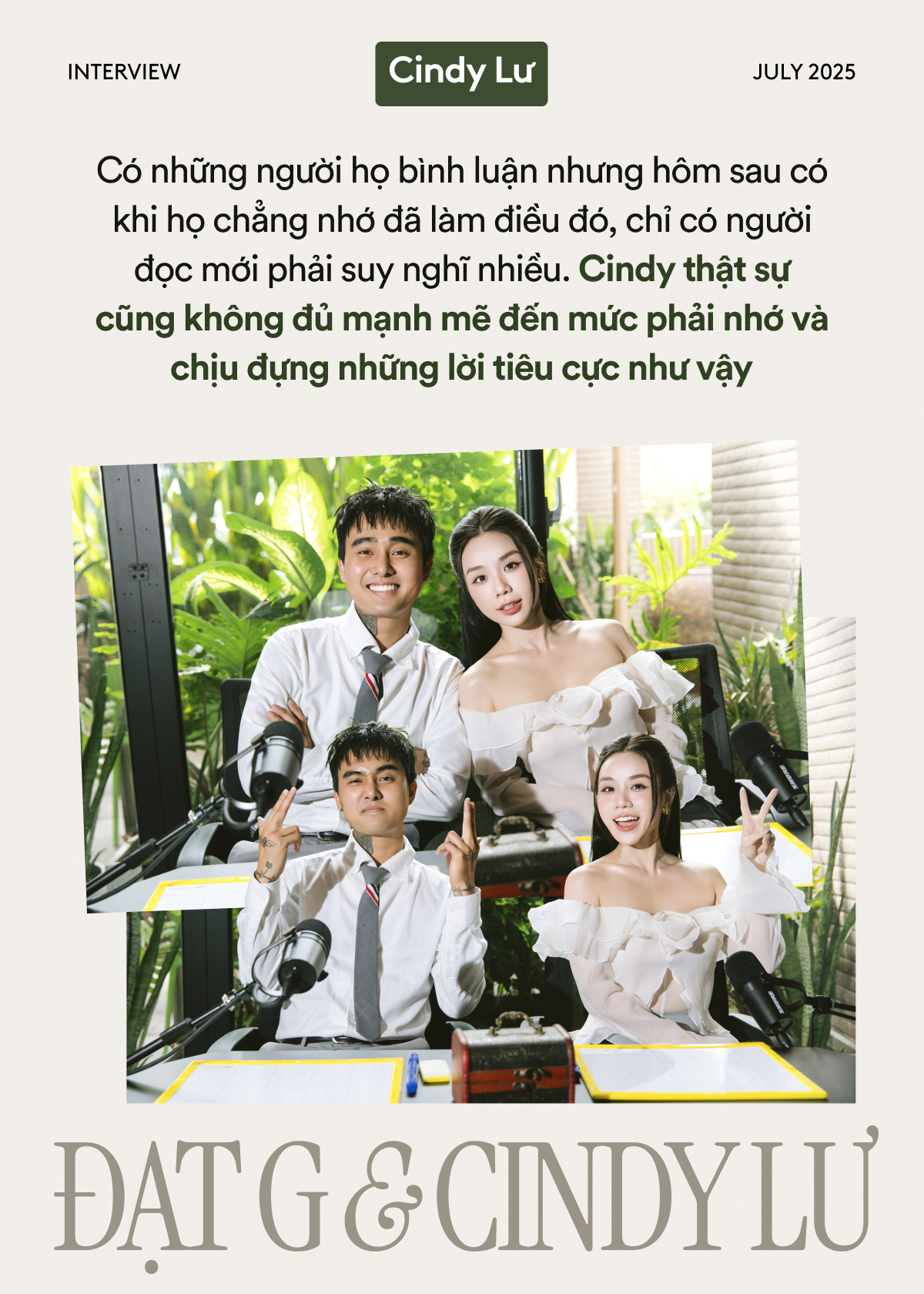 Đạt G và Cindy Lư trước thềm lễ cưới: "Nếu ngày trước Cindy bỏ bê con để đi hẹn hò thì cả hai không có hôm nay!" - Ảnh 4. Đạt G và Cindy Lư trước thềm lễ cưới: "Nếu ngày trước Cindy bỏ bê con để đi hẹn hò thì cả hai không có hôm nay!" - Ảnh 4.