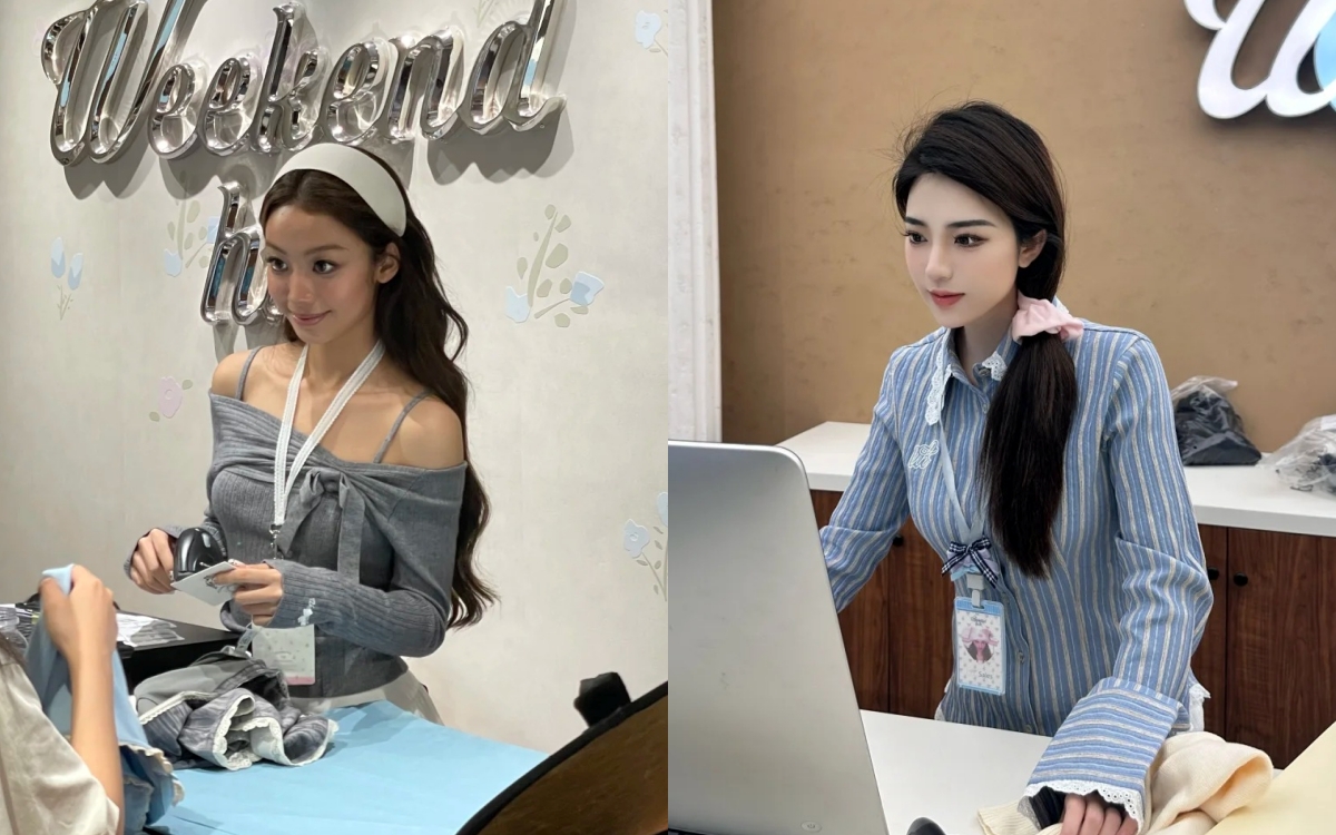 Chóng với dàn nhân viên bán quần áo đẹp như diễn viên của local brand Trung Quốc - Ảnh 1.