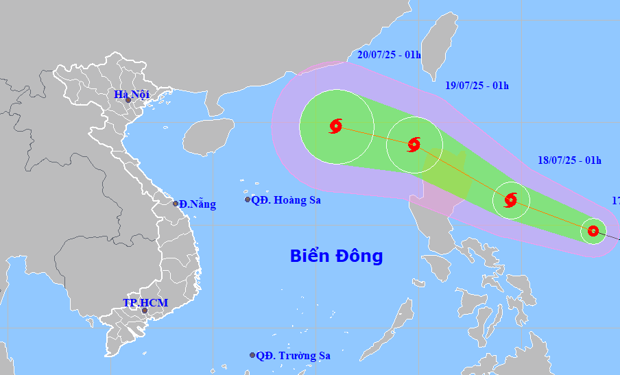 Áp thấp nhiệt đới di chuyển rất nhanh, dự báo thành bão rất mạnh - Ảnh 1. Áp thấp nhiệt đới di chuyển rất nhanh, dự báo thành bão rất mạnh - Ảnh 1.