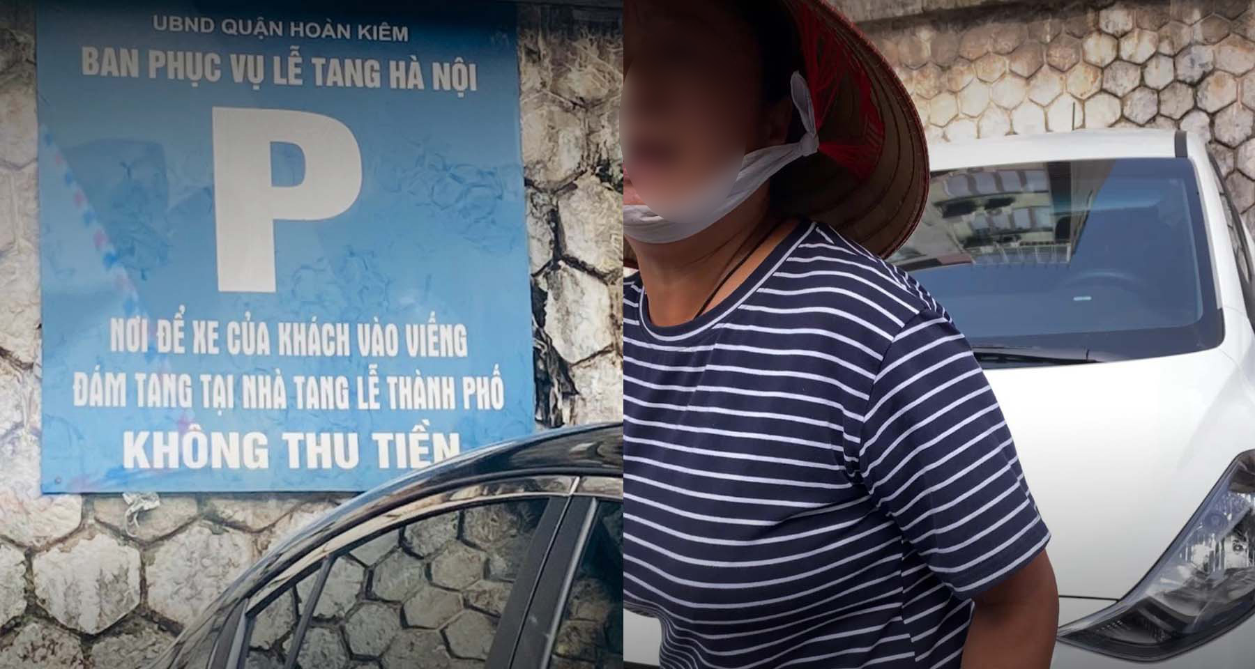 Mắng chửi, đòi thu tiền đỗ xe tại vỉa hè nhà tang lễ ở Hà Nội, người phụ nữ lập tức "lên phường" nộp phạt - Ảnh 1. Mắng chửi, đòi thu tiền đỗ xe tại vỉa hè nhà tang lễ ở Hà Nội, người phụ nữ lập tức "lên phường" nộp phạt - Ảnh 1.