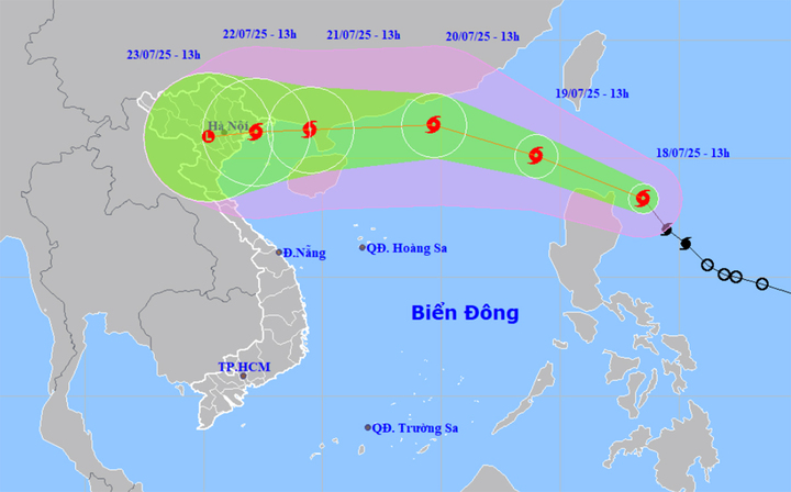Tin bão Wipha: Di chuyển nhanh, ngày mai tiến vào Biển Đông gây mưa lớn ở Bắc Bộ - Ảnh 1.