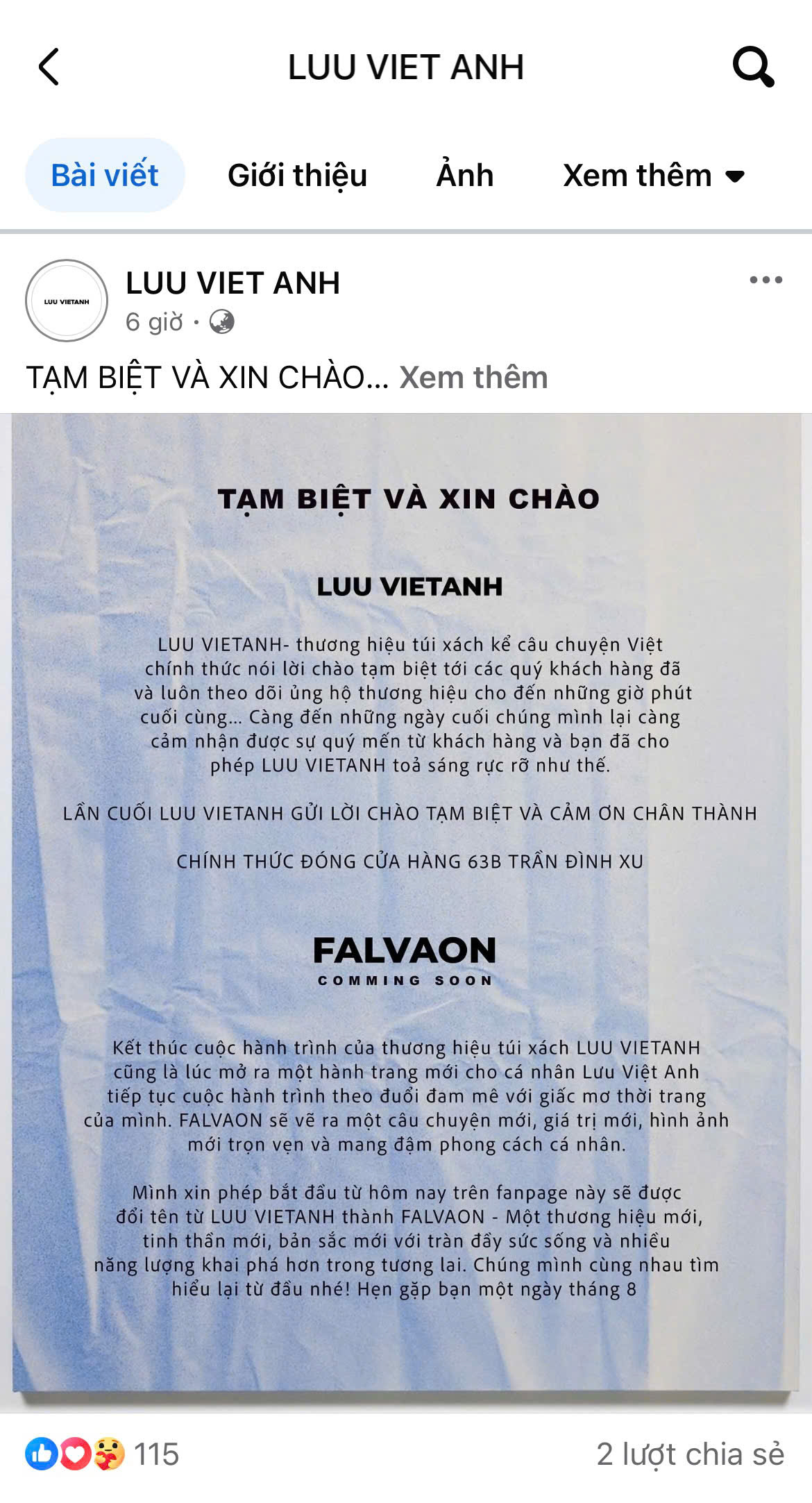Một local brand Việt đình đám tuyên bố đóng cửa, chưa đầy 1 tháng sau liền 'đổi tên' thành thương hiệu mới: Chuyện gì đây? - Ảnh 1. Một local brand Việt đình đám tuyên bố đóng cửa, chưa đầy 1 tháng sau liền 'đổi tên' thành thương hiệu mới: Chuyện gì đây? - Ảnh 1.