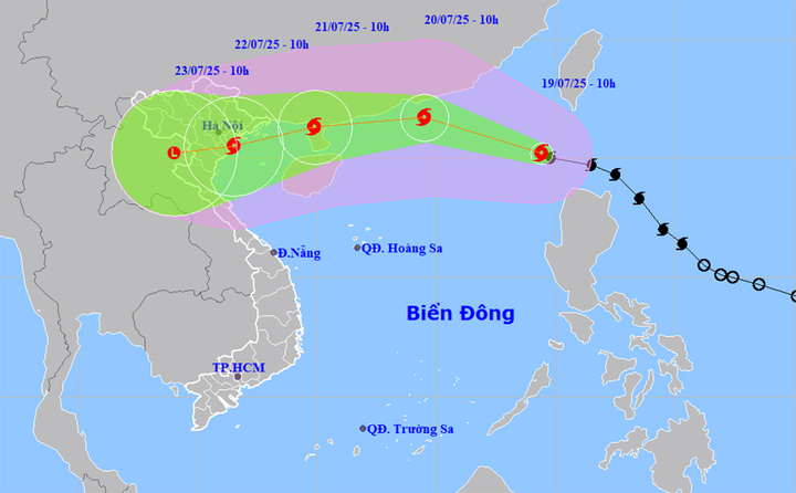 Bão số 3 Wipha 2025: Di chuyển nhanh, hoàn lưu rộng, có thể giật cấp 15 - Ảnh 1. Bão số 3 Wipha 2025: Di chuyển nhanh, hoàn lưu rộng, có thể giật cấp 15 - Ảnh 1.