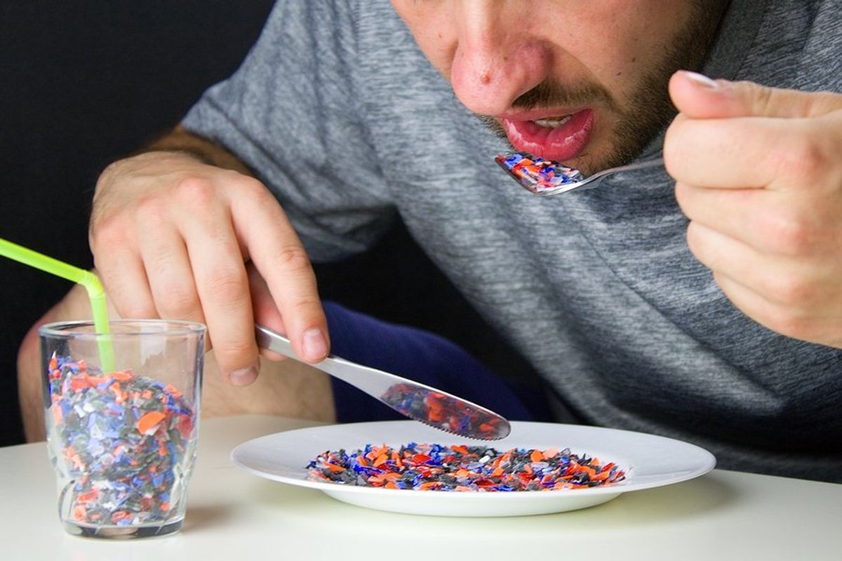 man-eating-small-pieces-of-multicolored-plastic-from-a-white-plate-1752858902542308672685-1752859232324-1752859232511487346982-1752917335155-17529173352556555621.jpg