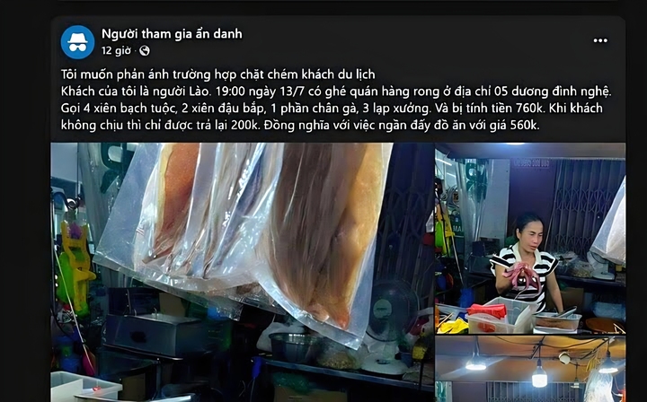 Phạt quán vỉa hè 'chặt chém' du khách Lào vài que xiên nướng giá 760 nghìn đồng - Ảnh 1. Phạt quán vỉa hè 'chặt chém' du khách Lào vài que xiên nướng giá 760 nghìn đồng - Ảnh 1.