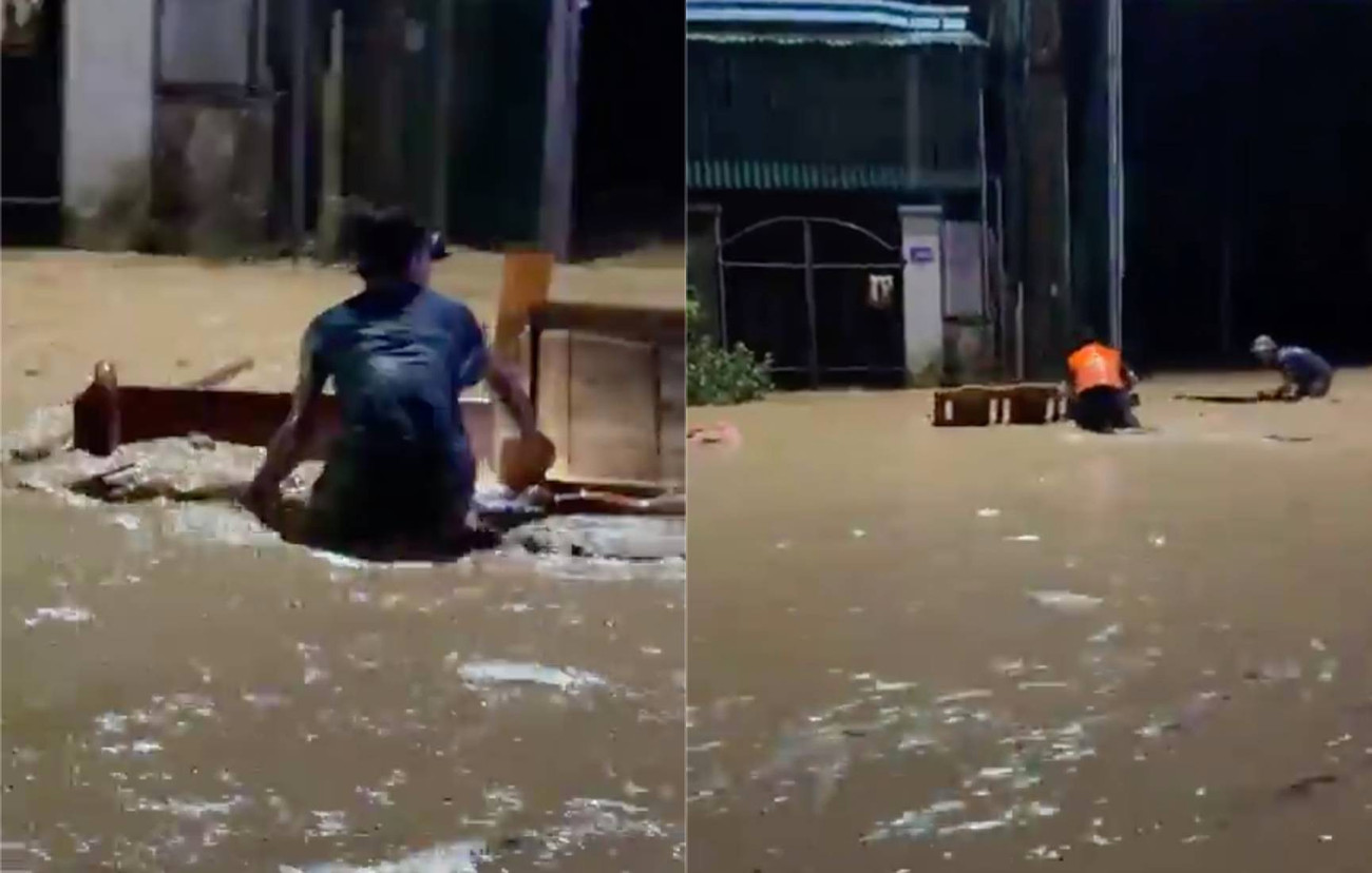 Người dân chờ vớt tài sản bị nước lũ cuốn trôi trong đêm - Ảnh 3. Người dân chờ vớt tài sản bị nước lũ cuốn trôi trong đêm - Ảnh 3.