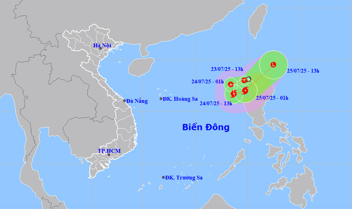Áp thấp nhiệt đới vào Biển Đông liên tục đổi hướng, ngày mai mạnh thành bão - Ảnh 1. Áp thấp nhiệt đới vào Biển Đông liên tục đổi hướng, ngày mai mạnh thành bão - Ảnh 1.
