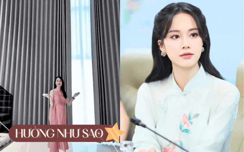 Hết đệm ngủ 213 triệu, MC Ngô Mai Phương lại gây trầm trồ với bộ rèm thông tầng "đẹp tới từng tiểu tiết"- Ảnh 1. Hết đệm ngủ 213 triệu, MC Ngô Mai Phương lại gây trầm trồ với bộ rèm thông tầng "đẹp tới từng tiểu tiết"- Ảnh 1.