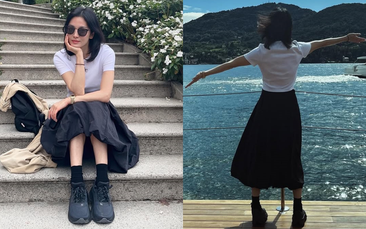 Son Ye Jin và Song Hye Kyo &quot;hack tuổi&quot; cực đỉnh khi cùng diện 1 kiểu chân váy - Ảnh 4.