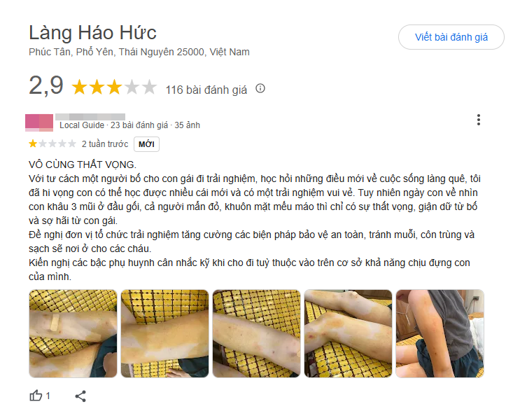 Phía Làng Háo Hức phản hồi về bài đăng bức xúc của phụ huynh khiến fanpage bị đánh giá 1 sao- Ảnh 5. Phía Làng Háo Hức phản hồi về bài đăng bức xúc của phụ huynh khiến fanpage bị đánh giá 1 sao- Ảnh 5.